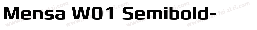 Mensa W01 Semibold字体转换